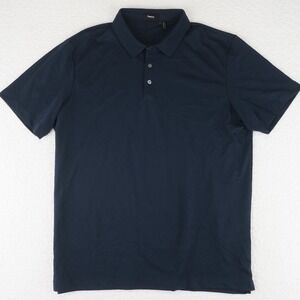 Theory Polo Shirt Mens XL Navy Blue Pima Cotton